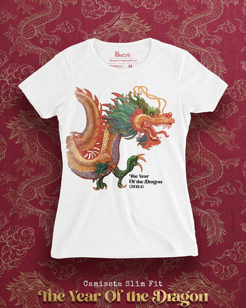 CAMISETA FEMININA SLIM FIT - THE YEAR OF THE DRAGON Camiseta BeSucrè   