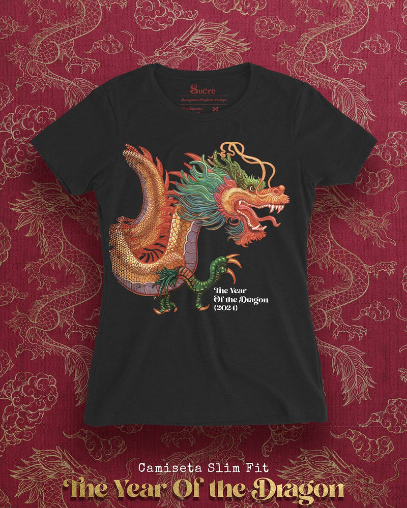 CAMISETA FEMININA SLIM FIT - THE YEAR OF THE DRAGON Camiseta BeSucrè   