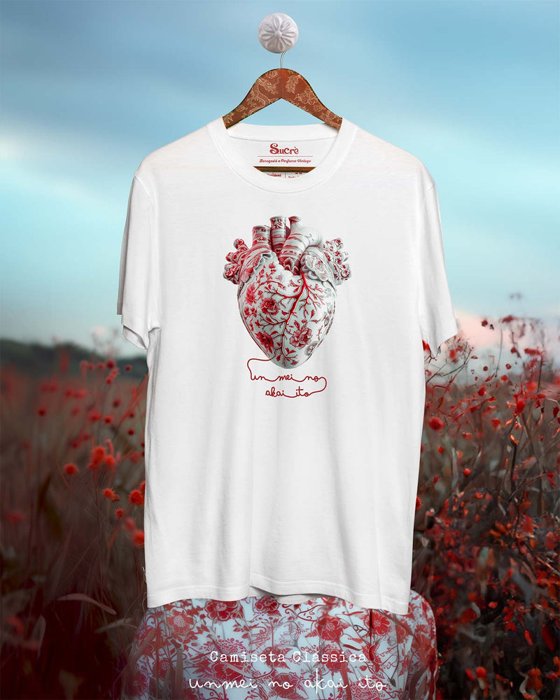 CAMISETA CLÁSSICA - UNMEI NO AKAI ITO RED Camiseta BeSucrè Branca P 