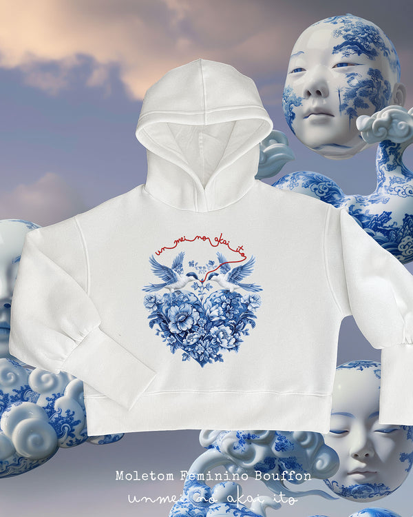 MOLETOM FEMININO BOUFFON - UNMEI NO AKAI ITO II Moletom BeSucrè Branca P 