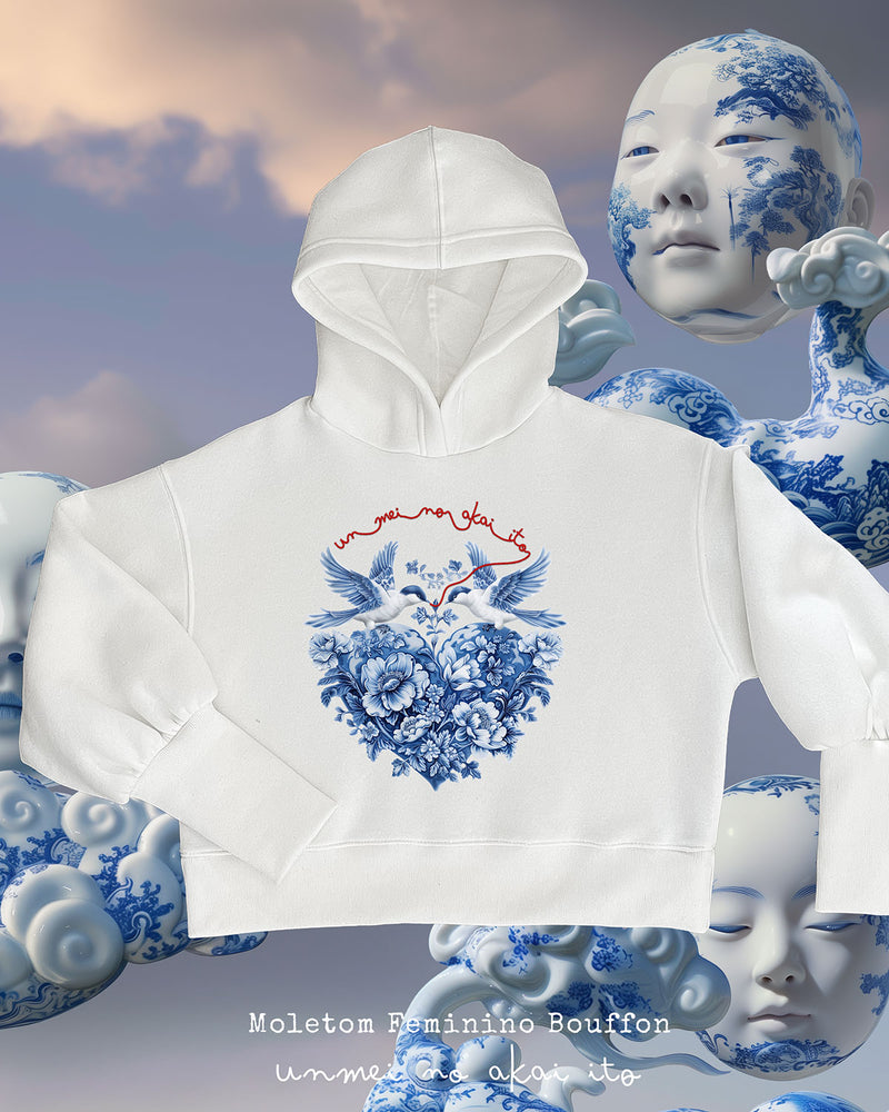 MOLETOM FEMININO BOUFFON - UNMEI NO AKAI ITO II Moletom BeSucrè Branca P 