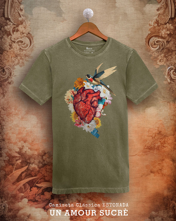 CAMISETA CLÁSSICA - AMOUR SUCRÈ II Camiseta BeSucrè Cáqui Estonada PP 