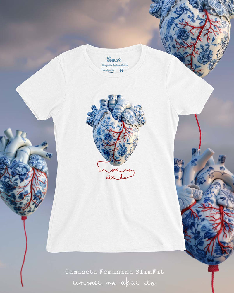 CAMISETA FEMININA SLIM FIT - UNMEI NO AKAI ITO Camiseta BeSucrè Branca P 
