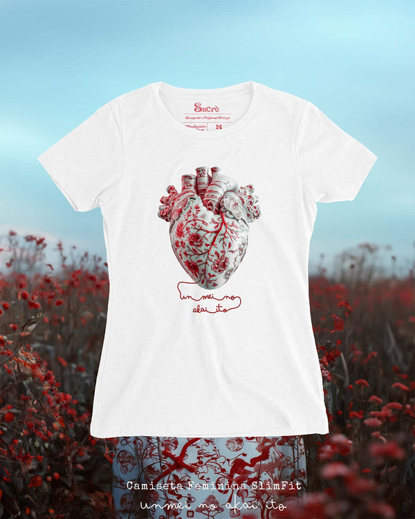 CAMISETA FEMININA SLIM FIT - UNMEI NO AKAI ITO RED Camiseta BeSucrè Branca P 