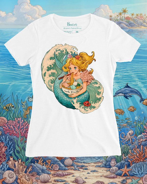 CAMISETA FEMININA SLIM FIT -  SUCRÈ NOODLE MERMAID
