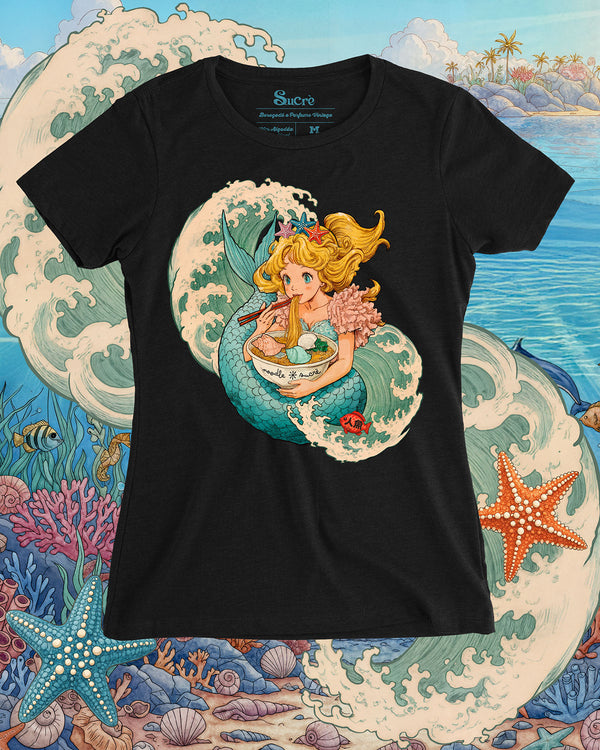 CAMISETA FEMININA SLIM FIT -  SUCRÈ NOODLE MERMAID
