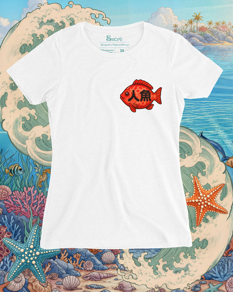CAMISETA FEMININA SLIM FIT -  SUCRÈ NOODLE MERMAID