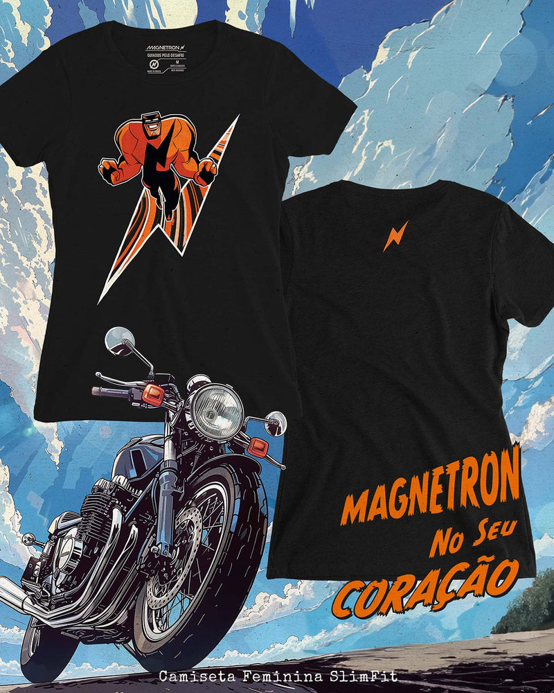 CAMISETA FEMININA SLIM FIT -  MAGNETRON NO SEU CORAÇÃO III Camiseta BeSucrè   