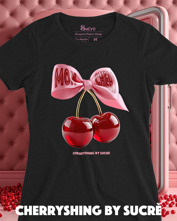 CAMISETA FEMININA SLIM FIT -  CHERRYSHING