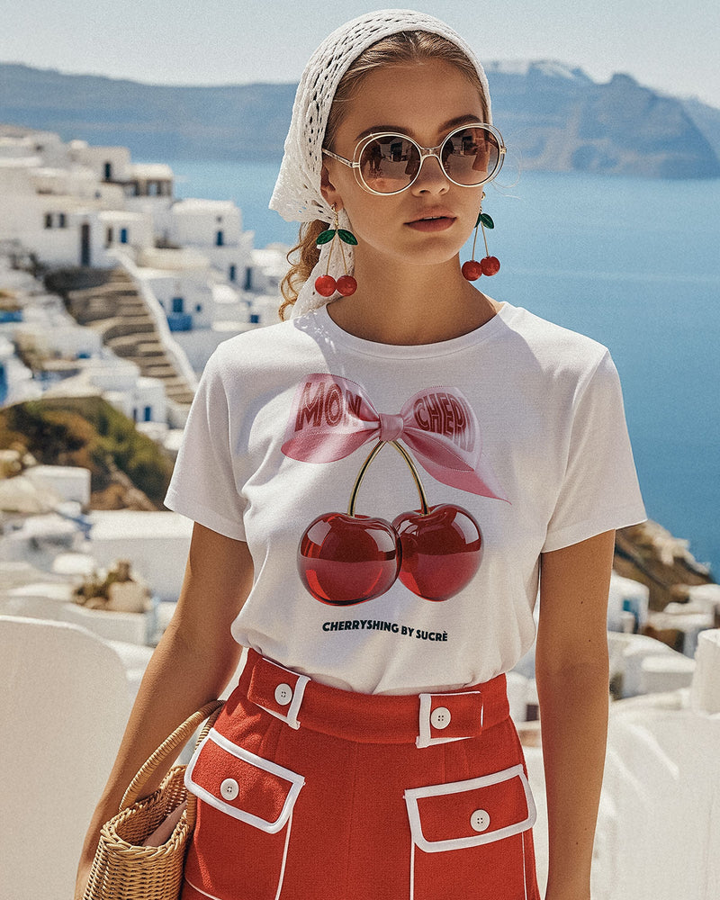 CAMISETA FEMININA SLIM FIT -  CHERRYSHING
