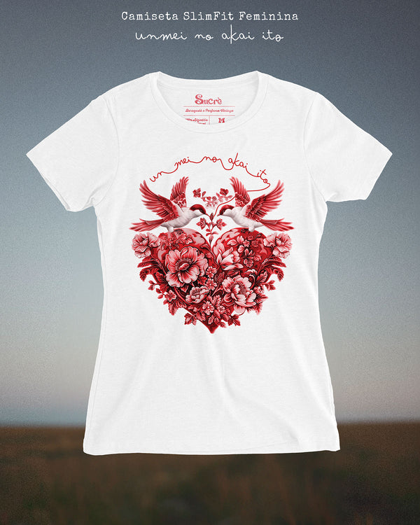 CAMISETA FEMININA SLIM FIT - UNMEI NO AKAI ITO RED II Camiseta BeSucrè   