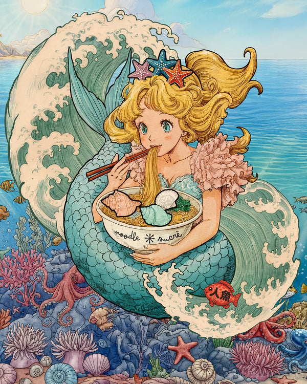 CAMISETA FEMININA SLIM FIT -  SUCRÈ NOODLE MERMAID