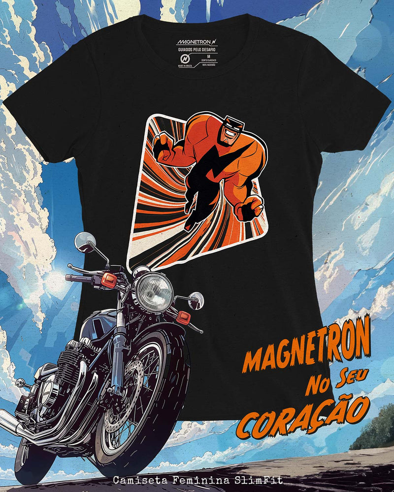 CAMISETA FEMININA SLIM FIT -  MAGNETRON NO SEU CORAÇÃO II Camiseta BeSucrè   