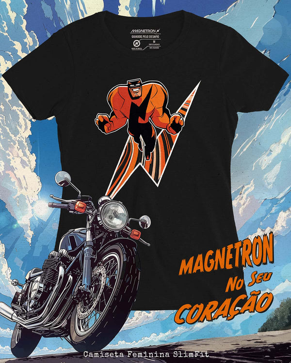 CAMISETA FEMININA SLIM FIT -  MAGNETRON NO SEU CORAÇÃO III Camiseta BeSucrè   