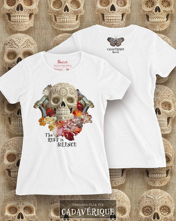 CAMISETA FEMININA SLIM FIT - CADAVÉRIQUE Camiseta BeSucrè Branca P 