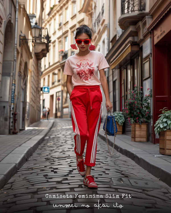 FEMININA SLIM FIT - UNMEI NO AKAI ITO PINK II Camiseta BeSucrè   