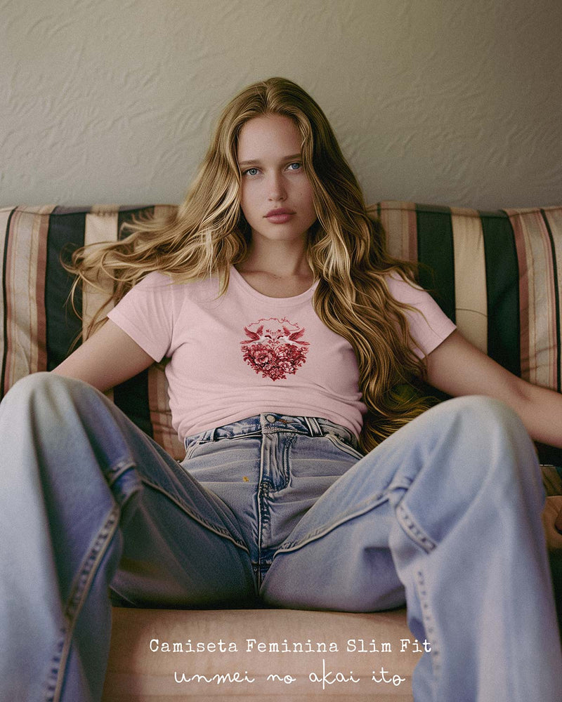 FEMININA SLIM FIT - UNMEI NO AKAI ITO PINK III Camiseta BeSucrè   