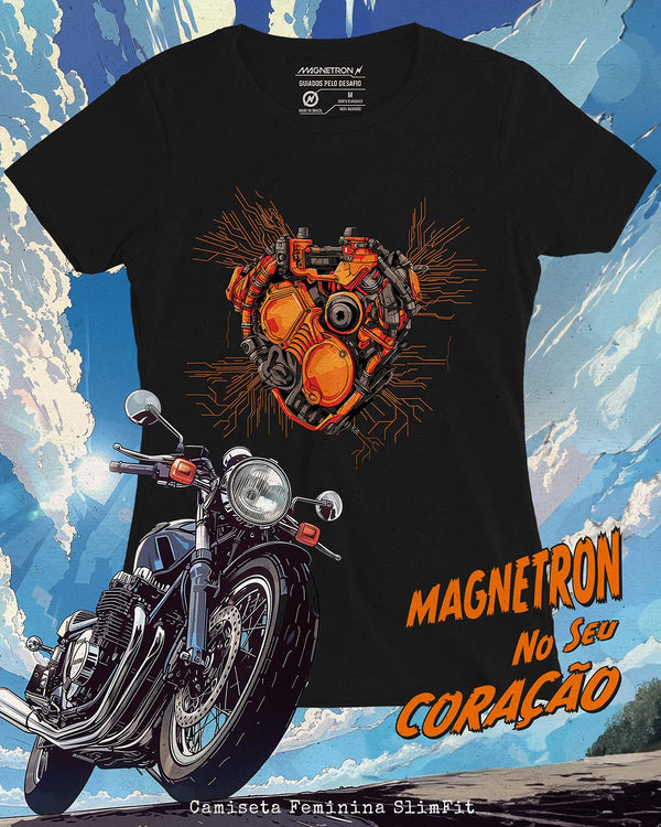 CAMISETA FEMININA SLIM FIT -  MAGNETRON NO SEU CORAÇÃO Camiseta BeSucrè   