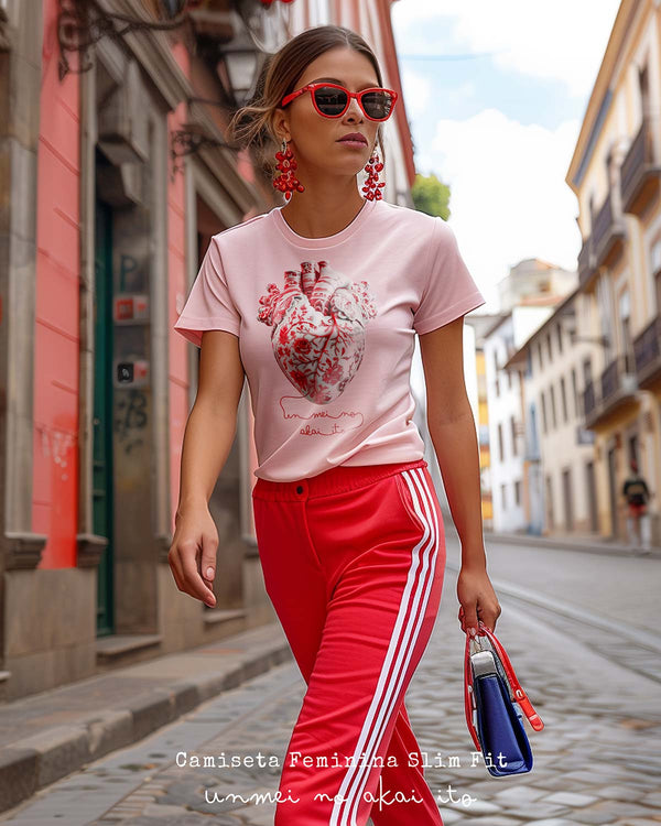 FEMININA SLIM FIT - UNMEI NO AKAI ITO PINK Camiseta BeSucrè Rosa pálido P 