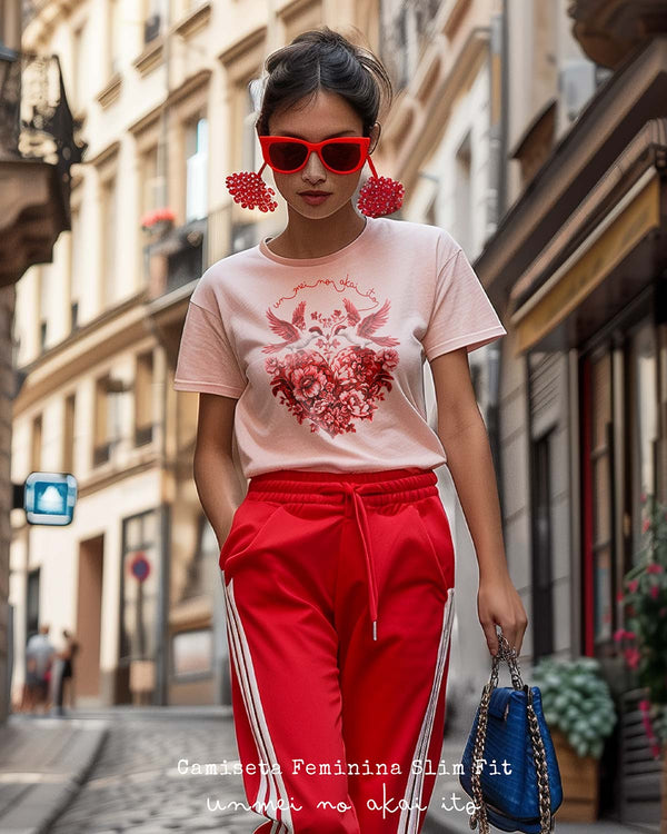 FEMININA SLIM FIT - UNMEI NO AKAI ITO PINK II Camiseta BeSucrè   