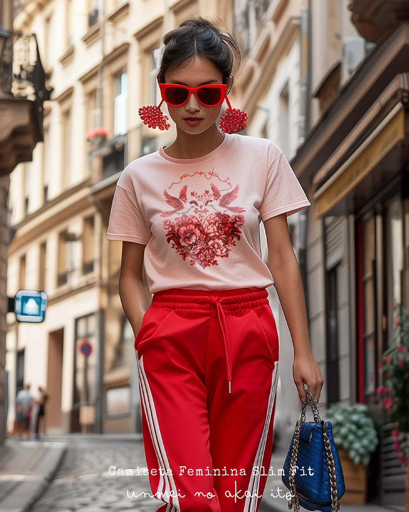 FEMININA SLIM FIT - UNMEI NO AKAI ITO PINK II Camiseta BeSucrè   