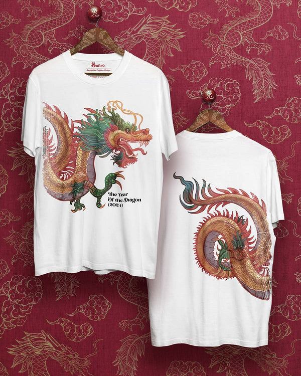 CAMISETA CLÁSSICA - THE YEAR OF THE DRAGON III Camiseta BeSucrè Branca P 