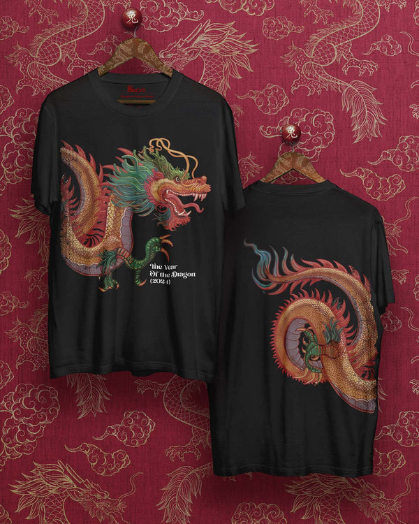 CAMISETA CLÁSSICA - THE YEAR OF THE DRAGON III Camiseta BeSucrè Preto P 