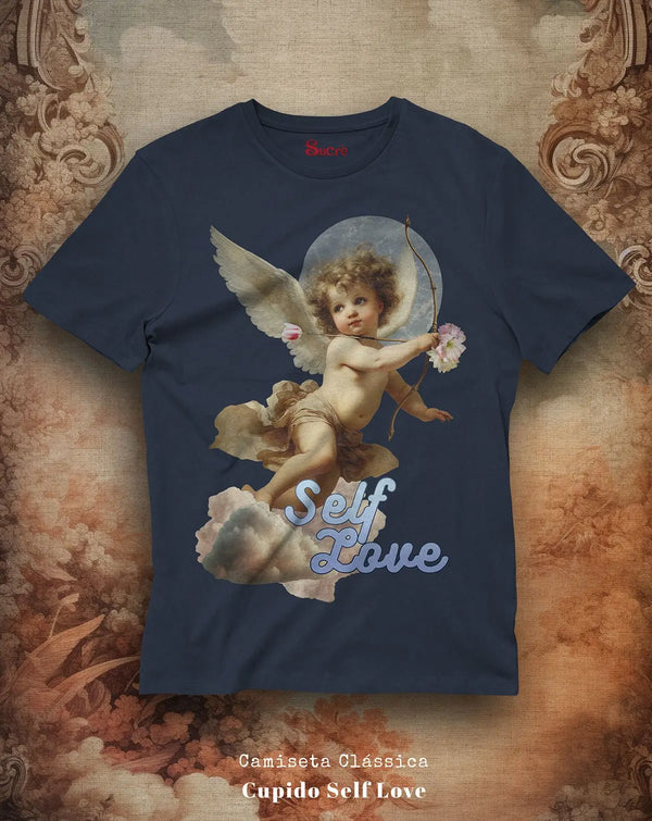 CAMISETA CLÁSSICA - CUPIDO SELF LOVE Camiseta BeSucrè Azul Marinho P 
