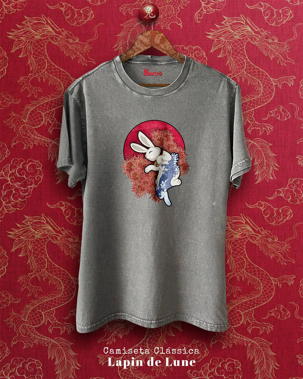 CAMISETA CLÁSSICA - LAPIN DU LUNE Camiseta BeSucrè Cinza estonada P 