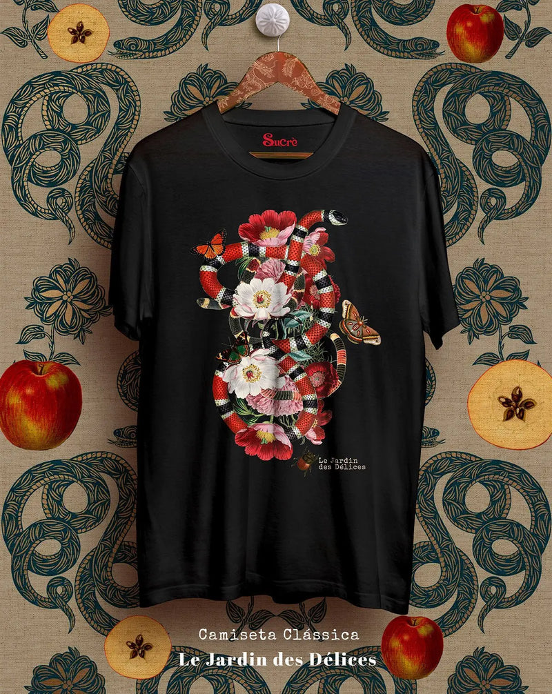 CAMISETA CLÁSSICA - LE JARDIN DES DÉLICES II Camiseta BeSucrè Preto P 