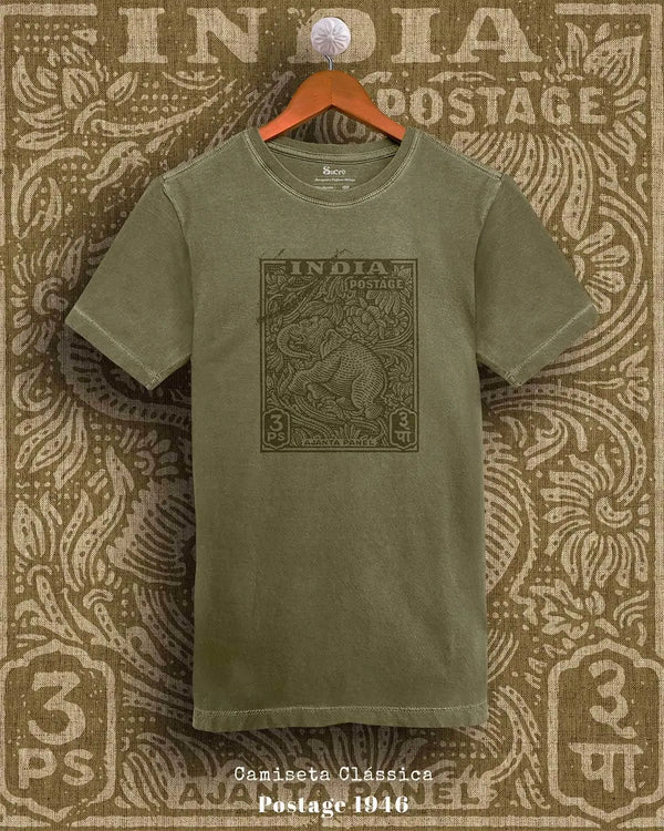 CAMISETA CLÁSSICA - POSTAGE II Camiseta BeSucrè Cáqui Estonada PP 