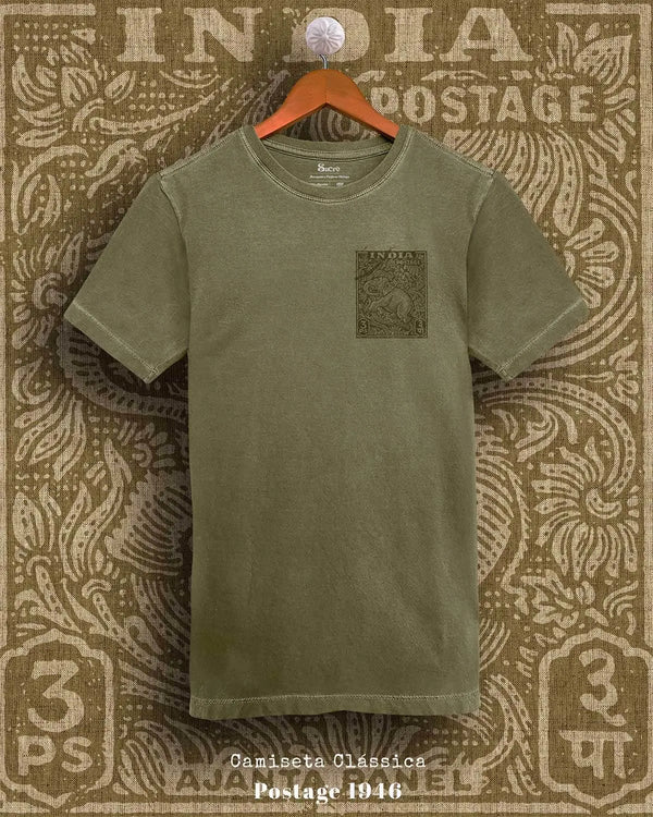 CAMISETA CLÁSSICA - POSTAGE III Camiseta BeSucrè Cáqui Estonada PP 