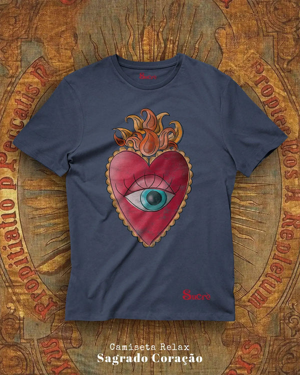 CAMISETA CLÁSSICA - SAGRADO CORAÇÃO Camiseta BeSucrè Cinza P 
