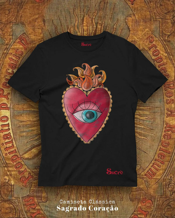 CAMISETA CLÁSSICA - SAGRADO CORAÇÃO Camiseta BeSucrè Preto P 