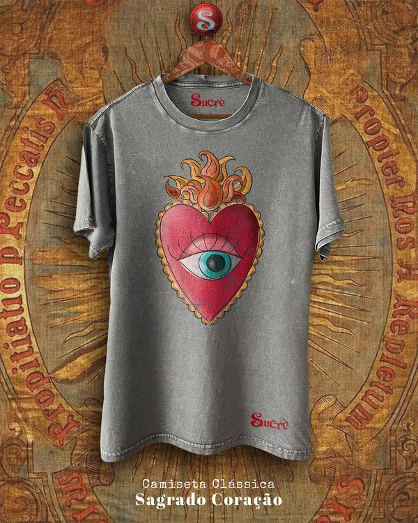 CAMISETA CLÁSSICA - SAGRADO CORAÇÃO Camiseta BeSucrè Cinza estonada P 