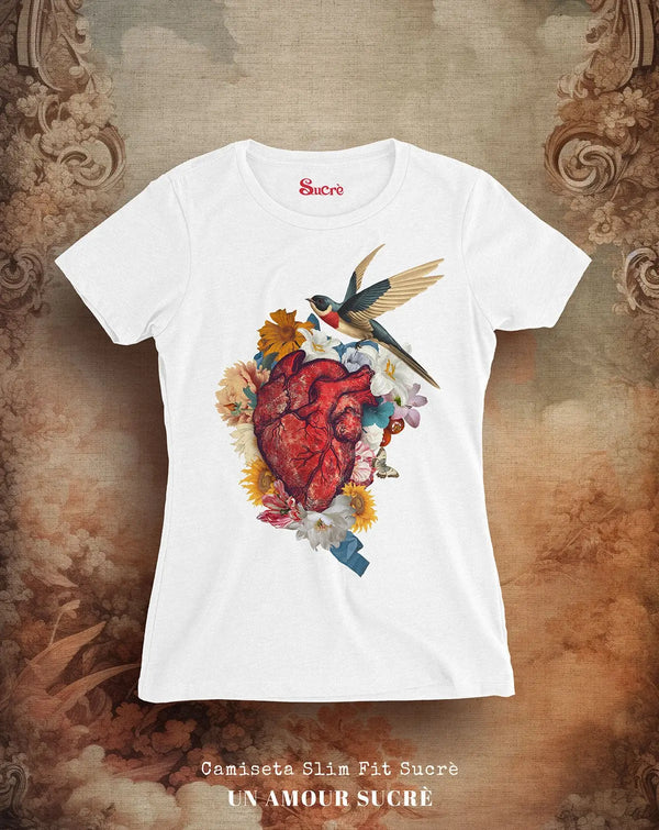 CAMISETA FEMININA SLIM FIT - AMOUR SUCRÈ Camiseta BeSucrè Branca P 