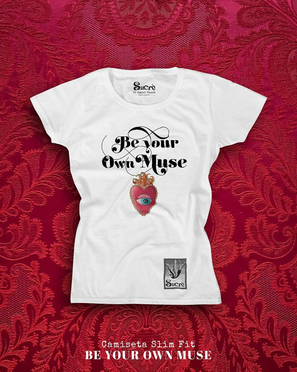 CAMISETA FEMININA SLIM FIT - BE YOUR OWN MUSE Camiseta BeSucrè Branca P 