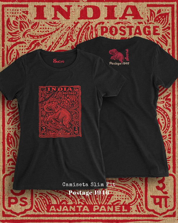 CAMISETA FEMININA SLIM FIT - POSTAGE Camiseta BeSucrè Preto P 
